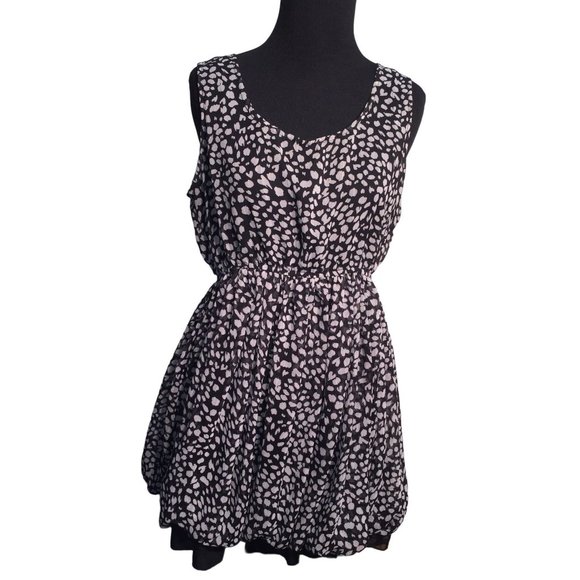 Sans Souci Bubble Bottom Tank Dress with White splotches Pattern - Womens size M - Picture 1 of 7